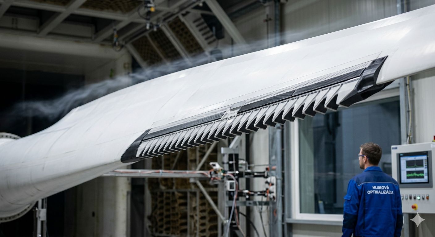 Zúbkované nástavce na lopatkách turbíny pre redukciu aerodynamického hluku