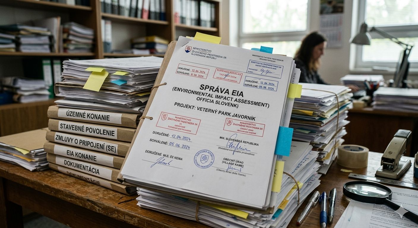 Úradná dokumentácia s pečiatkami k procesu EIA